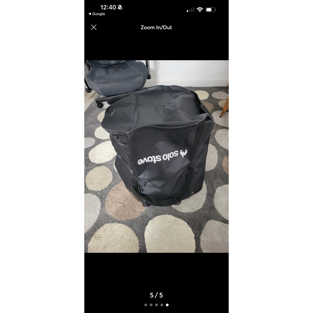 Solo Stove Fire Pit Carry Bag Shelter Black Drawstring Case 22 Inch NEW
